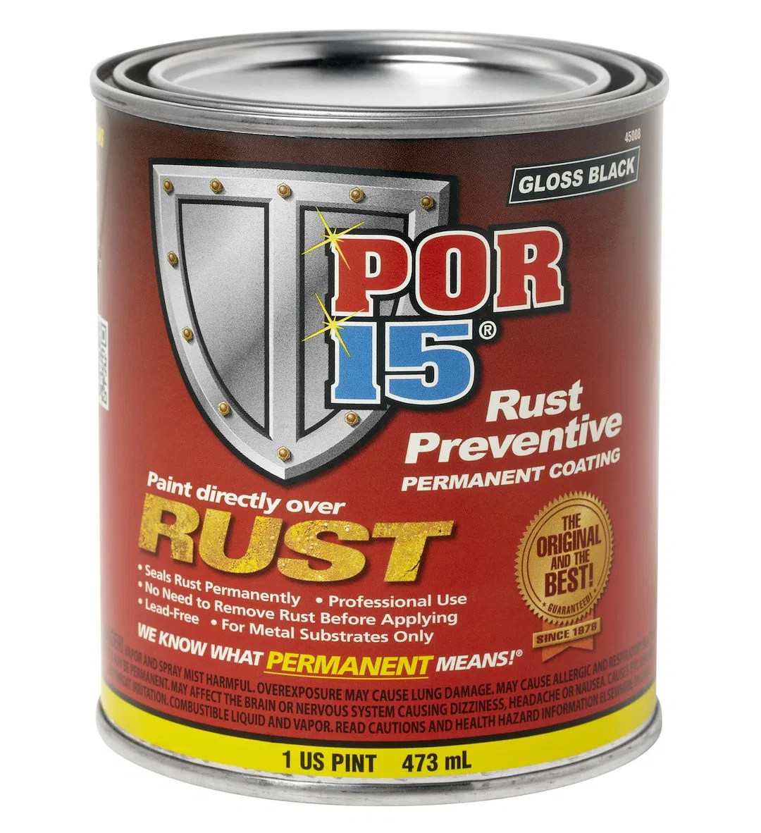 45008 – POR 15 Rust Treatment, Used To Destroy Old Rust And Prevent New Rust Forming For Automotive/ Industrial/ Mari...